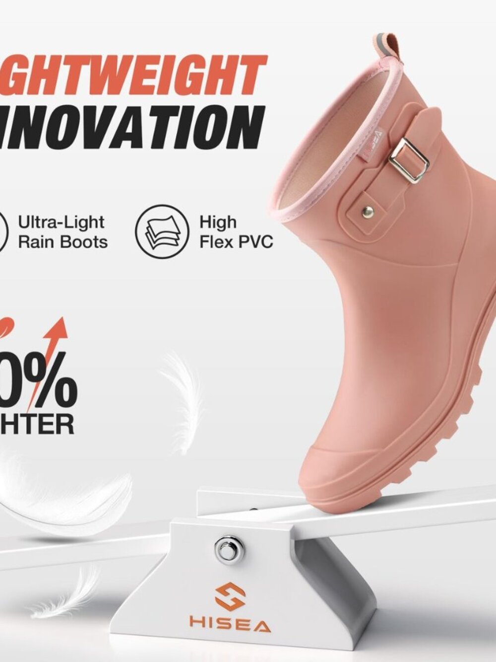 Women's Waterproof Short Rain Boots Ankle Rubber Garden Shoes - Picture 5 of 8